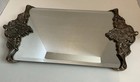 Vanity Vtg Collection Brush Tray Comb Hand Mirror Silver Floral Patina Art Deco