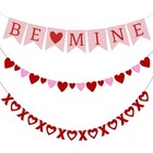 Valentines Day Banner Garland Xoxo And Be Mine Heart Banner Valentines Day Red