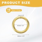 10 Pcs 1 2  X 0 16  Metal O Ring Solid Seamless Welded Brass Round Rings Brass