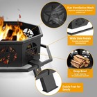 43 fire Pit Bbq Octagon Shape Backyard Patio Garden Stove Wood Burning Fireplace