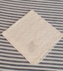 Vintage White On White Embroidered Hanky   Monogram Initial B   Pretty Border