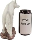 Ebros Gift Realistic Winter Hunter Tundra Snow White Albino Wolf Statue 8  Long