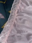 Vintage Sheer Nylon Granny Panty Xl Pink Lace Full Brief