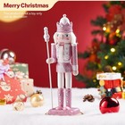 12   Pink Nutcracker Soldier King Wooden Christmas Vintage Decor Gift Cute New