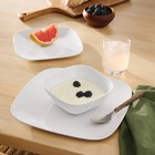 12pc New Poreclain Square Coupe Dinnerware Set - Threshold
