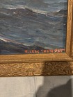 Vintage Sail Boat Oil Painting Sign By Ellery Thompson Framed