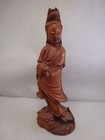 Antique Fine Quality Chinese Hand Carved Wood Guanyin Figure Sculpture A  nice