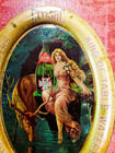 C 1915   Clysmic King Of Table Waters Tip Tray   Waukesha Wis   Semi Nude Female