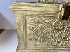 Vintage Max Klein Green Ornate Plastic Sewing Keepsake Box Large