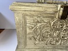 Vintage Sewing Keepsake Box Max Klein Green Ornate Plastic Large