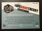 Howard Bernadette Season 3 4 Big Bang Theory Dm-06 Authentic Wardrobe Relic Card