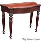 Antique Mahogany  Boston Console Card Game Table Original Finish Federal 1820