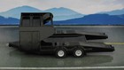 1 64 Black Parker Ramp Over Race Car Trailer For Adc Dirt Late Model Diecast New