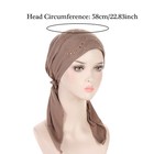 Fashion Diamond Women s Hijab Solid Color Muslim Ladies Turban Bonnet Soft