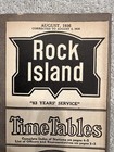 1936 Rock Island Railroad Railway Train Service Public Timetable Time Table