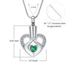 Cremation Jewelry Heart Urn Necklace For Ashes For Women Gilrs Memorial Pendant