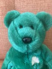 Ty Beanie Buddies Erin Retired Green Bear Plush 1998 White Shamrock 14    Clean