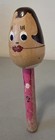 Vintage  Hand-painted Wooden Castanet Puppet Or Clacker Toy 