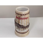 1981 Budweiser Cs50 Snowy Woodland Holiday Beer Stein Ceramarte Brazil