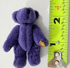 Vintage Miniature Handmade Plush Purple Teddy Bear 2 5   