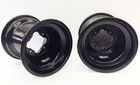 Dwt Black A5 Atv Rear Wheel Rims Pair 9  9x8 3 5 4 115 Yfz450 Raptor 700 Banshee