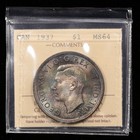 1937  1 Toner Iccs Ms64 Canada Silver Dollar Beautiful Original Lustorus Toning
