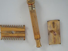 Antique Gillette Safety Razor Gold Tone Pat Date Jan 13  1920