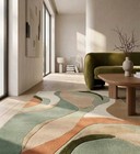 Modern Geometric Hand Tufted Wool Rug     Contemporary Abstract Area Rug Carpet