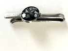 Vintage Sterling Silver  Tie Clip Bar Mother Of Pearl Mosaics - Made In Israel