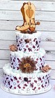 3 Tier Cowboy Diaper Cake Baby Shower Boy