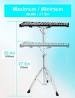 32 Notes Glockenspiel Bell Kit With 8   Practice Pad  Adjustable Height Stand   