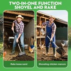 2-in-1 Chicken Poop Scooper   Rake - Adjustable Chicken Coop Scoop With Handl