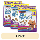  3 Pack  Purina Kit And Kaboodle Dry Cat Food Original Poultry  Liver 22 Lb