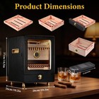 Electric Cigar Humidor Cabinet W  Spanish Cedar Wood Shelves  150 Capacity
