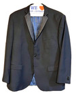 Bryan Michaels Black W black Satin Tuxedo 46r 40 Suit Notch Lapel  Mt202s-01-46r