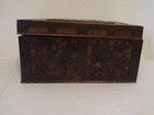 Antique Germa Tramp Folk Art Wood Sewing Box    