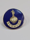 Bermuda Travel Souvenir Lapel Pin Onion Blue Background