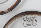 Vintage Glass Plates 8 1 2    Set Of 5 Sterling Silver Rim Overlay Art Nouveau