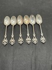 Antique Wallace Sterling Silver No  80 Pierced Floral Spoon  1909  Monogrammed