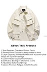 Mens Vintage Military Jacket Jungle Fatigue Windbreaker Outdoor Hiking Coats