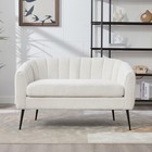 Modern Upholstered Chenille Loveseat Accent Couch 2-seater Sofa For Living Room