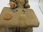 Very Rare  Antique 1930s Belgium Pin Cushion Bobble Head Doll Lace Maker Vintage