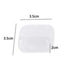 50pcs Mini Square Storage Box Clear Plastic Flip Case Pill Jewelry Organizer