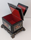 Vintage Russian Lacquer Box -  troika   Palekh  1 
