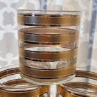 6 Vtg Culver Old Fashioned Barware Glasses 22k Gold Mid Century Modern Mcm Rocks