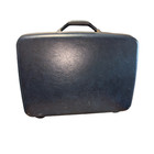 Vintage Samsonite Hard Shell Suitcase - Dark Blue - 22 5  X 7 5  X 16  - No Key