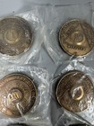 Lot Of 14 New Aa Bronze Sobriety Chips In Sealed Bags     Various Years Rare
