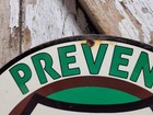 Vintage Smokey The Bear Porcelain Sign Old Forest Service Prevent Wildfires 12 