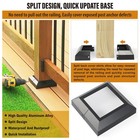 Wocepu 4 Pcs 4x4  actual  4 x4   Aluminum Deck Post Base Cover  4 x4   Black