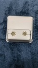 10k Yellow Gold Starburst Stud Earrings 7mm Celestial Sunburst Screw Back Post